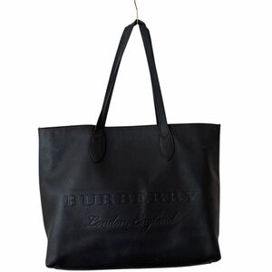 Burberry Embossed Soft Black Bile Large Remington Tote